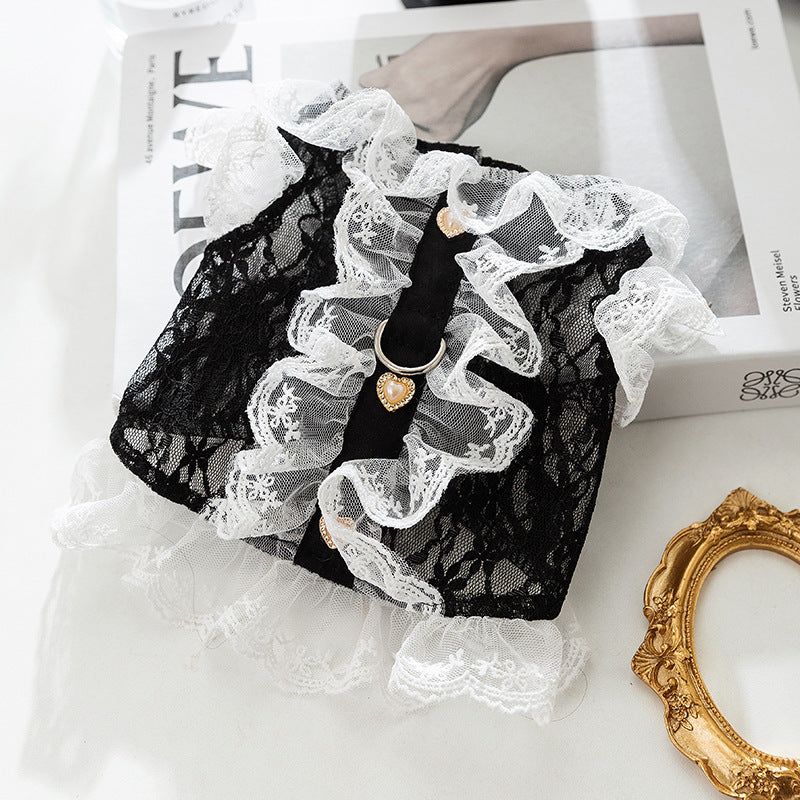 Cat Clothes Lace Traction Vest Puppy Kittens Thin Pet Cat Clothing